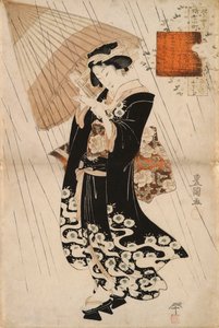 Digterinden Ono-no Komachi i regnen
